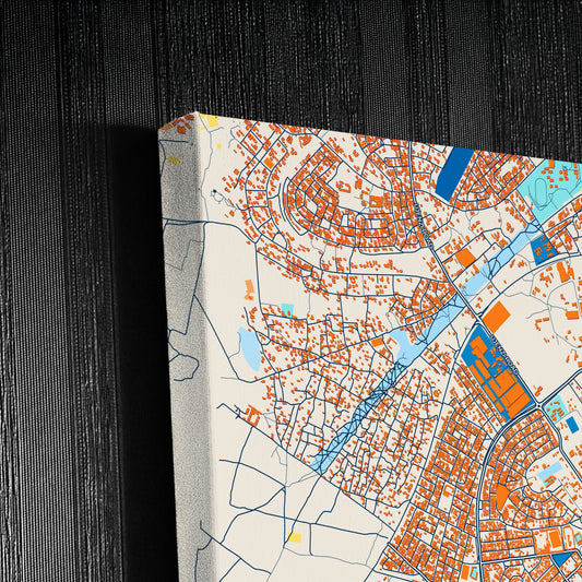 Morogoro Tanzania Colorful City Map Canvas Print Detail