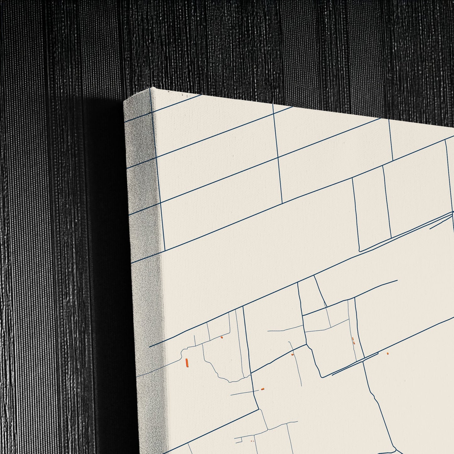 Moshi Tanzania Colorful City Map Canvas Print Detail