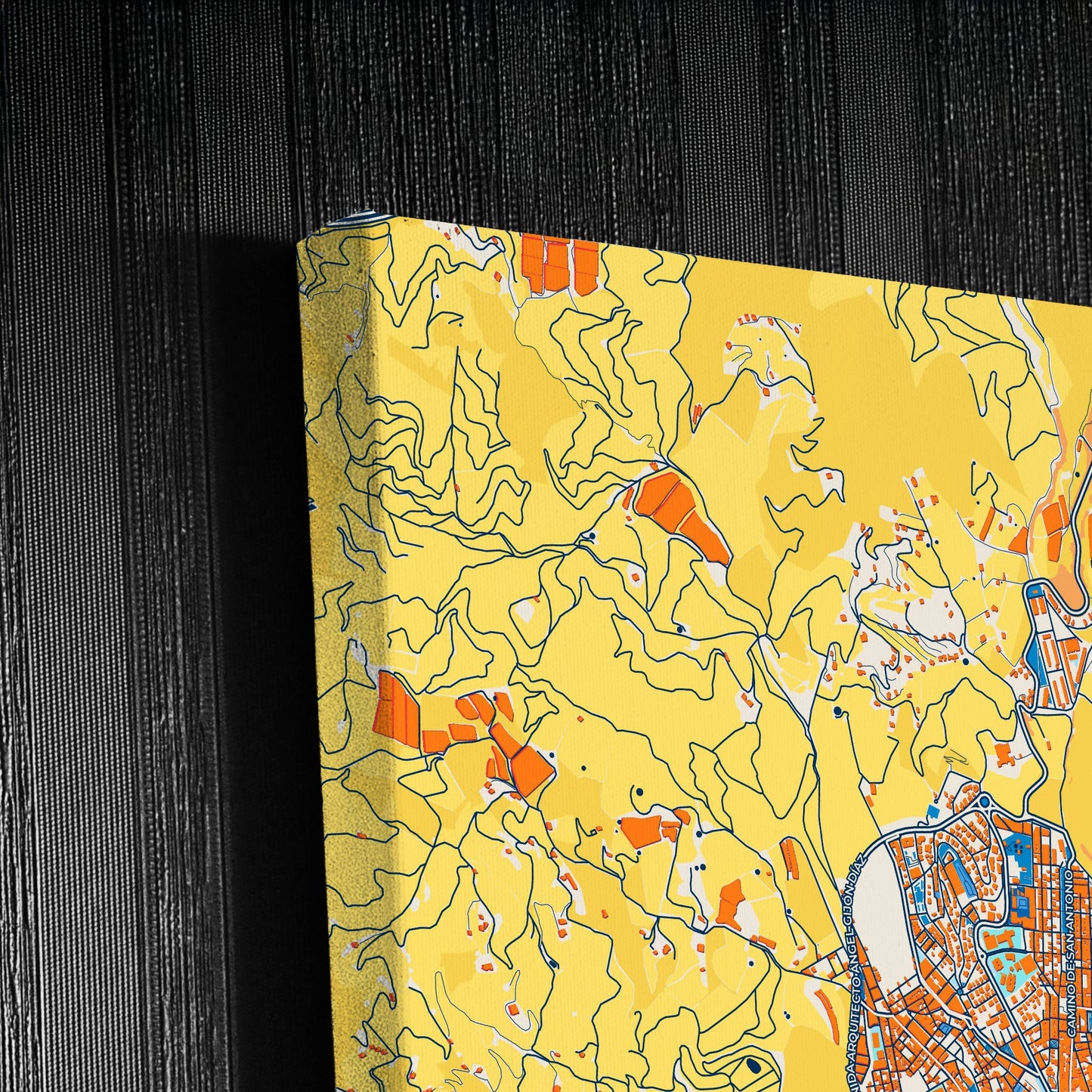 Motril Spain Colorful City Map Canvas Print Detail