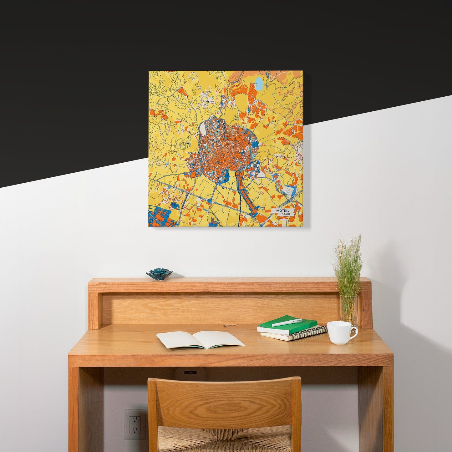 Motril Spain Colorful City Map Canvas Print Scene