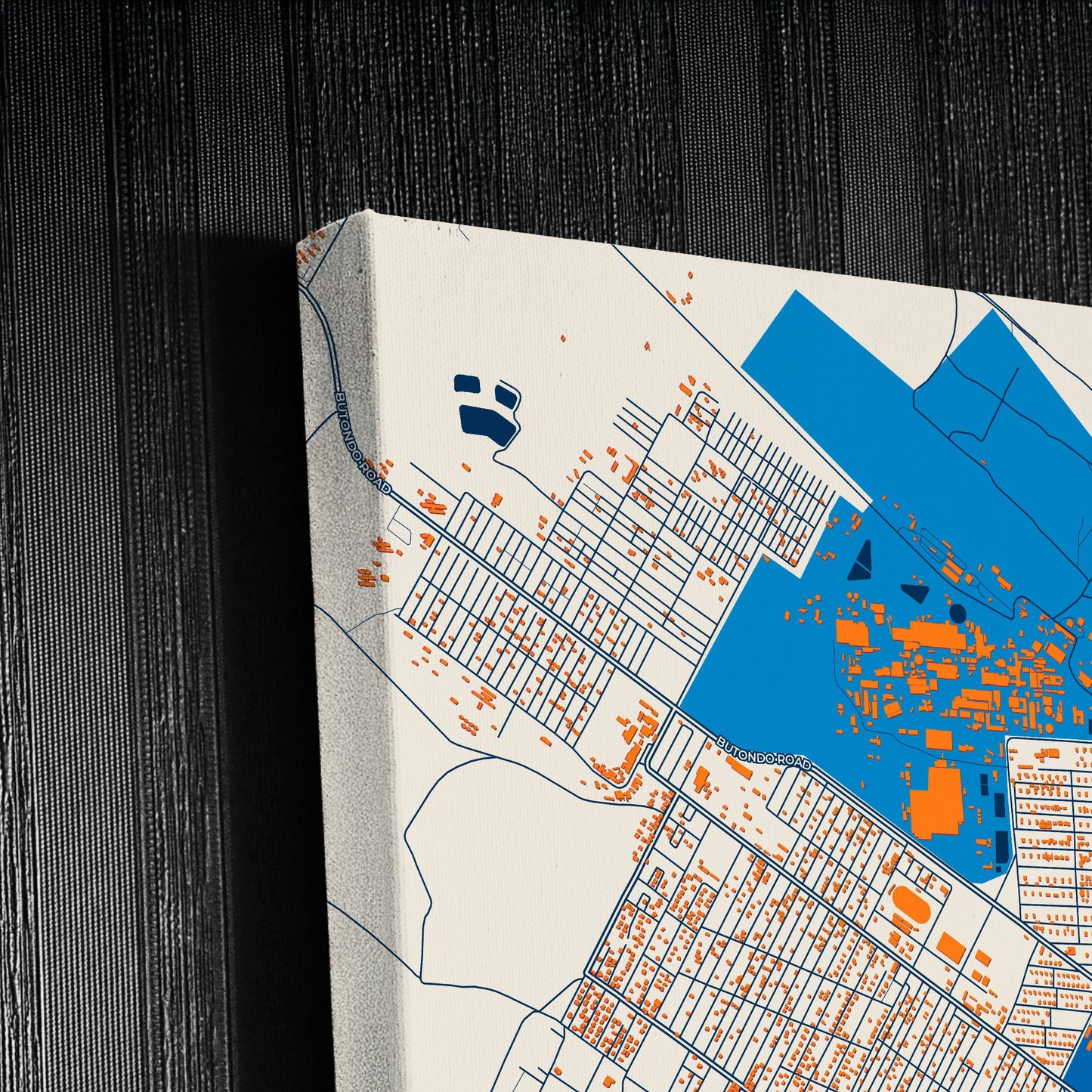 Mufulira Zambia Colorful City Map Canvas Print Detail