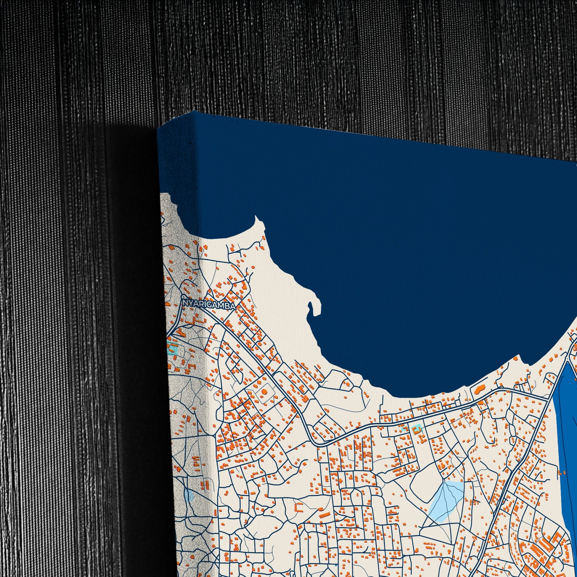 Musoma Tanzania Colorful City Map Canvas Print Detail