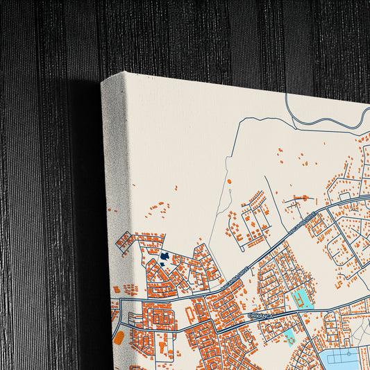 Mutare Zimbabwe Colorful City Map Canvas Print Detail