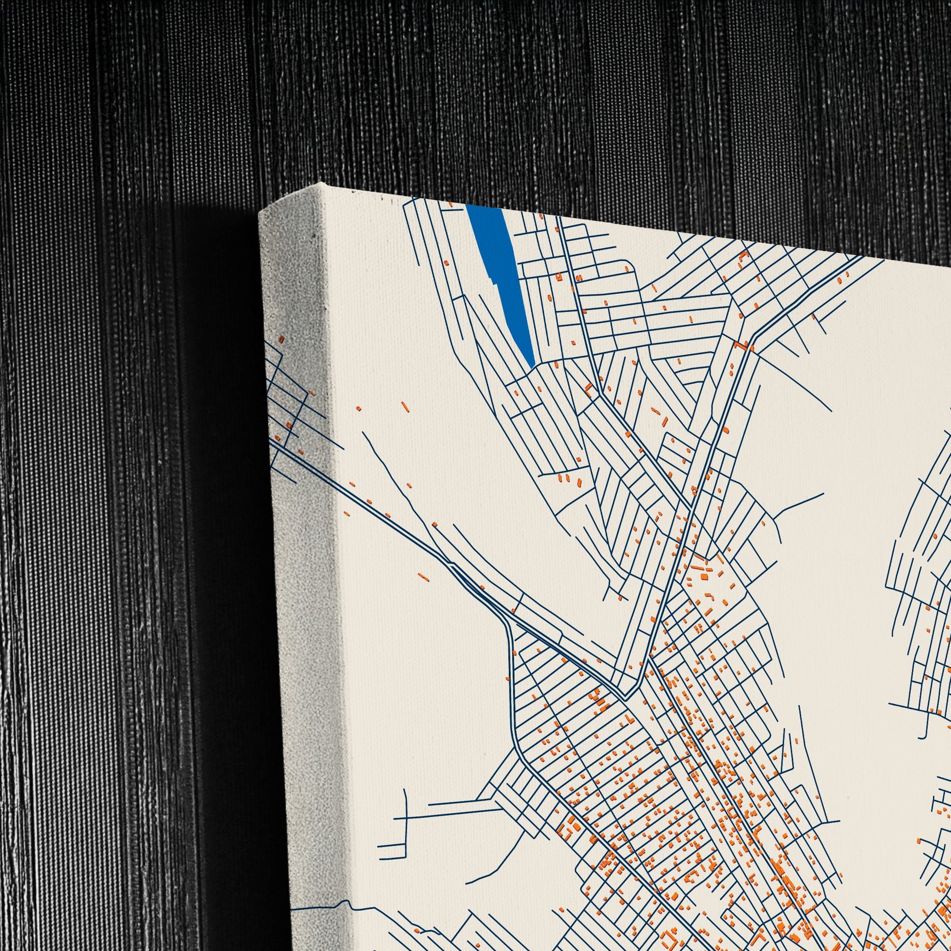 Mwene-Ditu Dr Congo Colorful City Map Canvas Print Detail