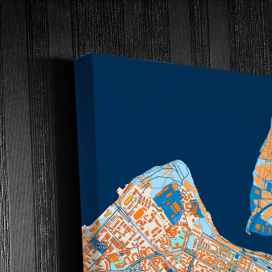 Миколаїв Ukraine Colorful City Map Canvas Print Detail