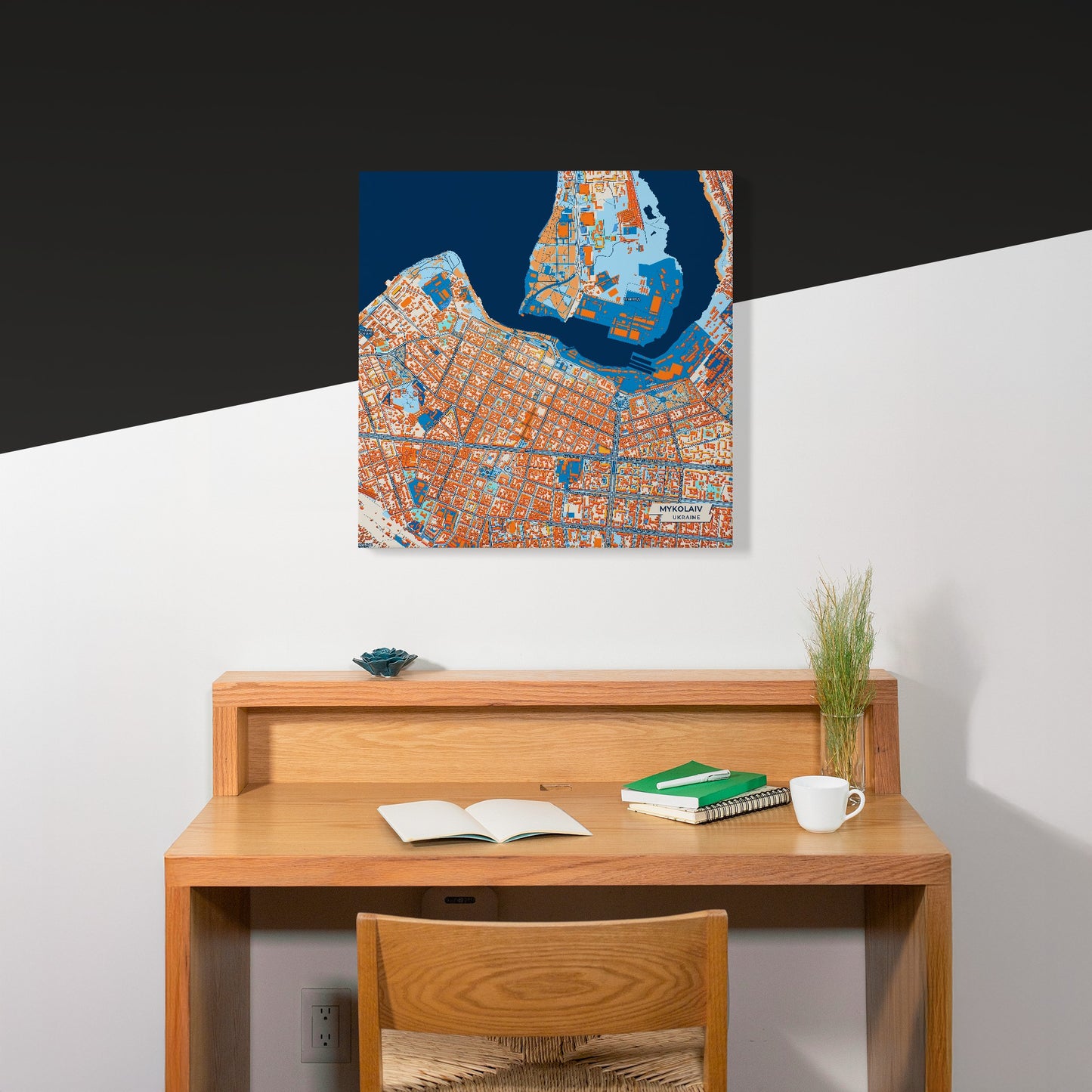 Миколаїв Ukraine Colorful City Map Canvas Print Scene