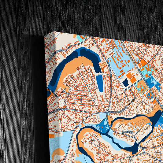 Міргород Ukraine Colorful City Map Canvas Print Detail