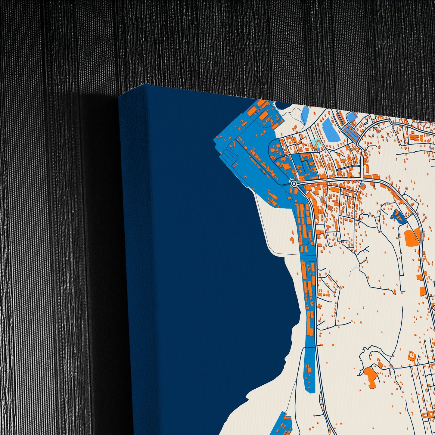 Nacala Mozambique Colorful City Map Canvas Print Detail