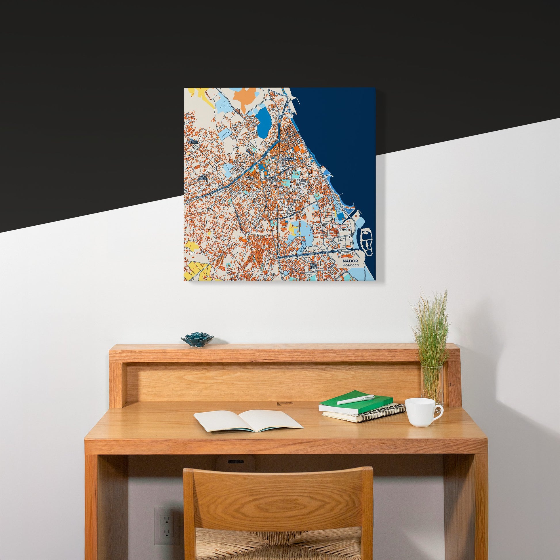 Nador Morocco Colorful City Map Canvas Print Scene