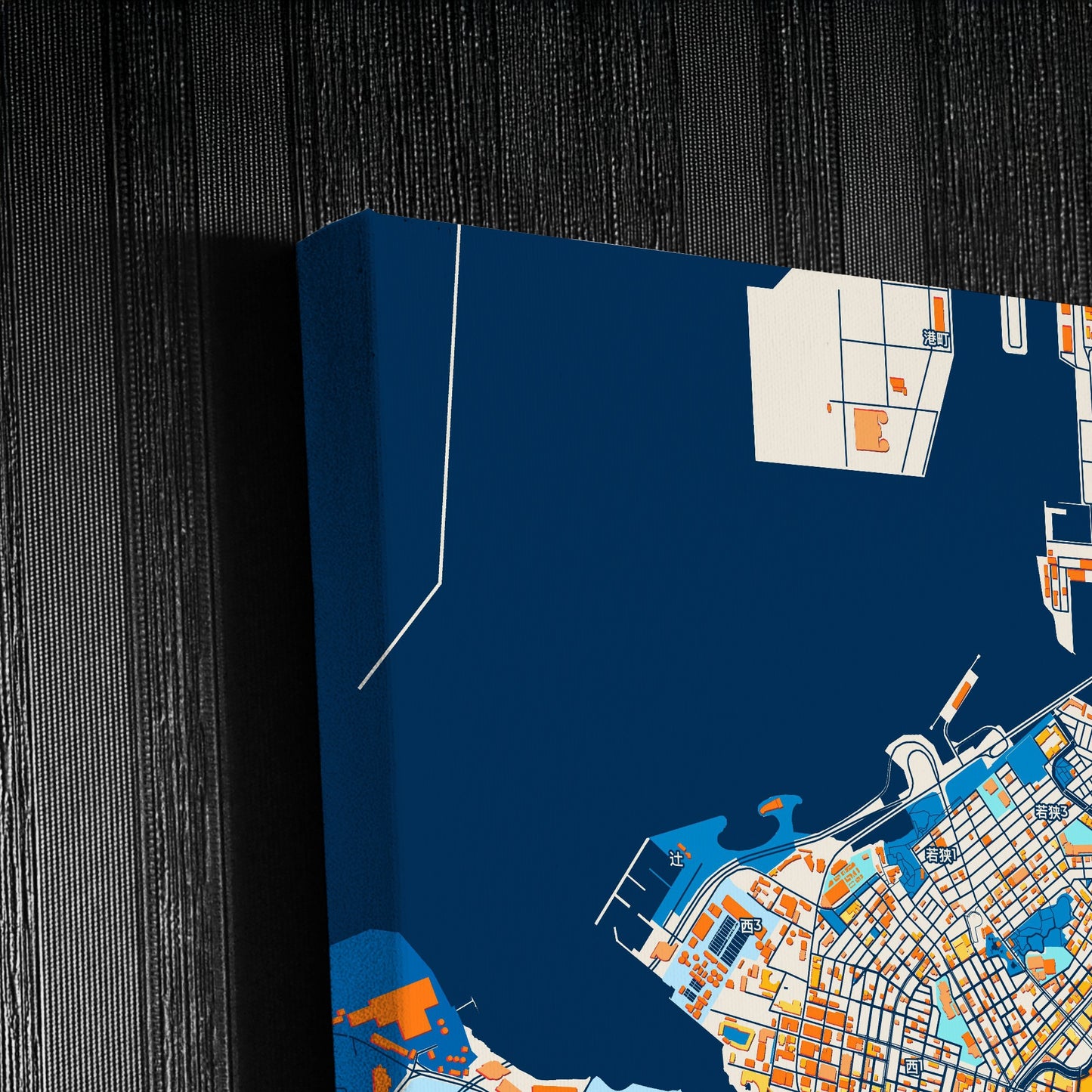 Naha Japan Colorful City Map Canvas Print Detail