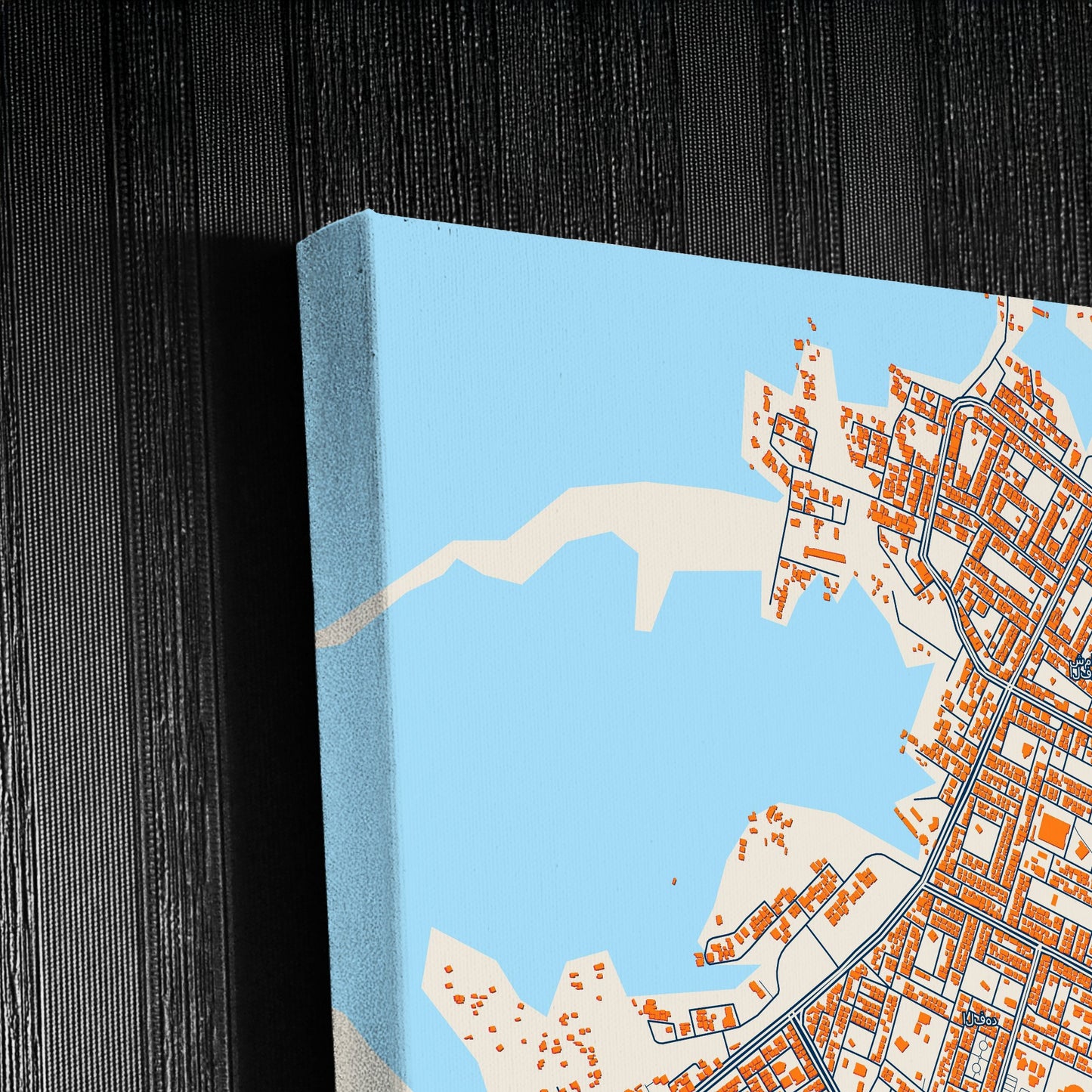 Najran Saudi Arabia Colorful City Map Canvas Print Detail