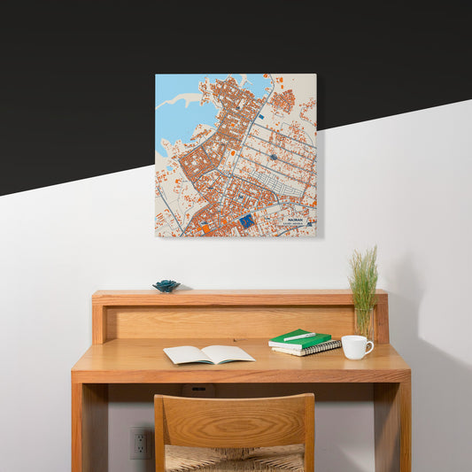 Najran Saudi Arabia Colorful City Map Canvas Print Scene