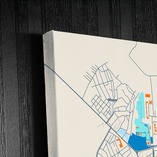 Nakhchivan Azerbaijan Colorful City Map Canvas Print Detail