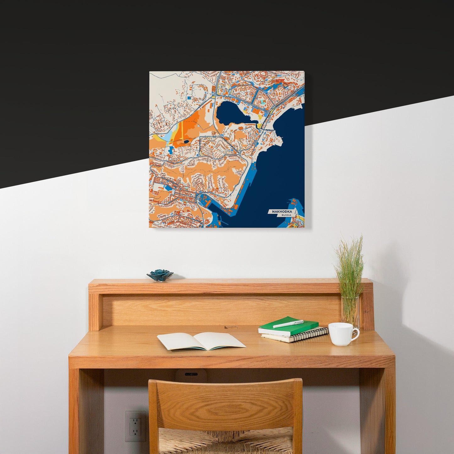 Находка Russia Colorful City Map Canvas Print Scene