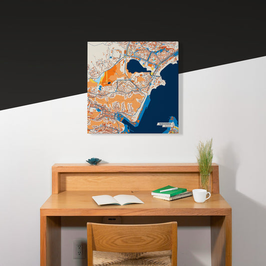 Находка Russia Colorful City Map Canvas Print Scene