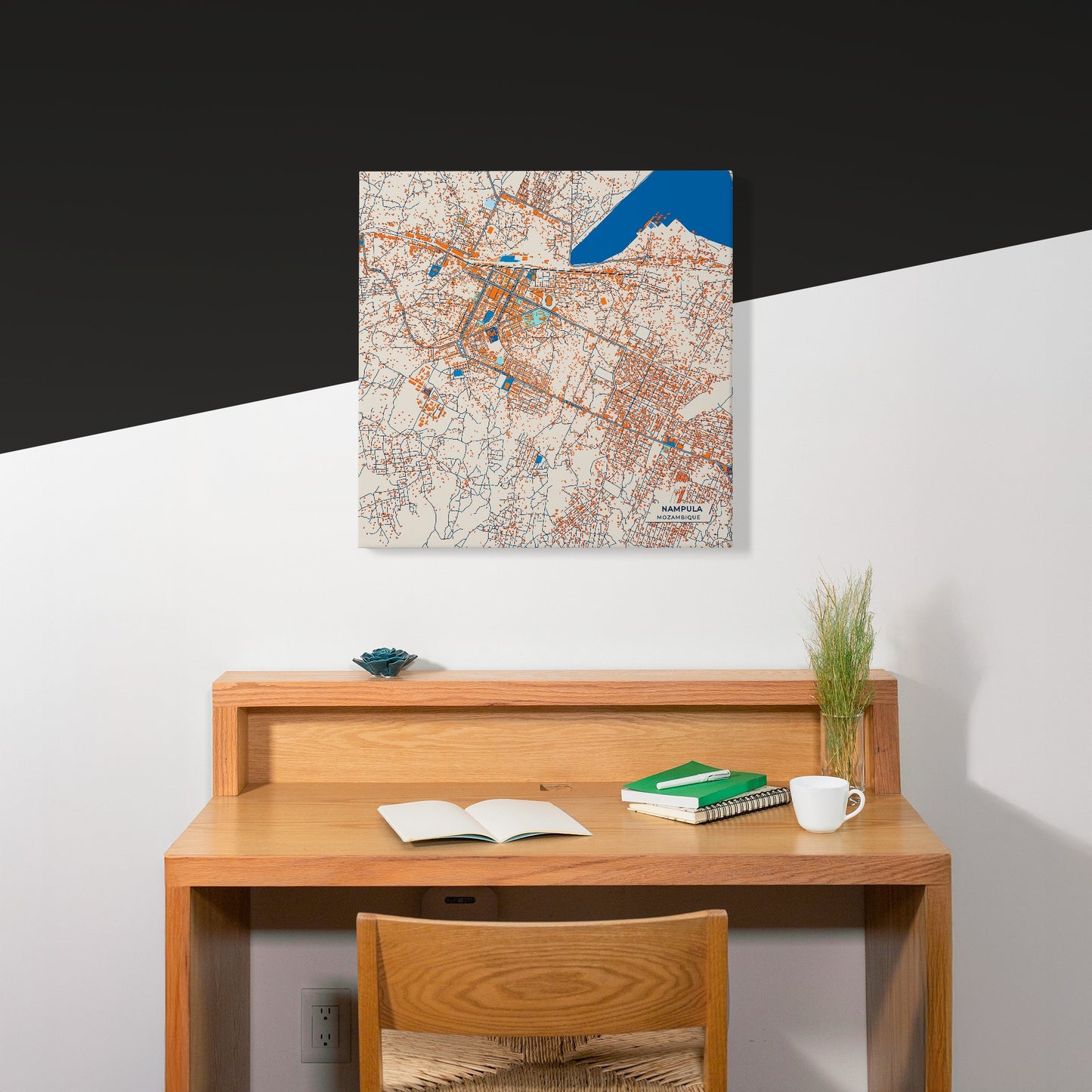 Nampula Mozambique Colorful City Map Canvas Print Scene