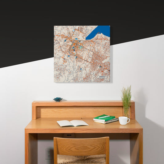 Nampula Mozambique Colorful City Map Canvas Print Scene