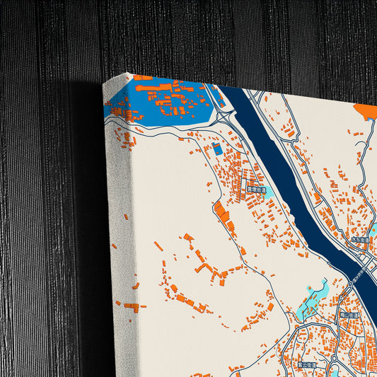 Nanping China Colorful City Map Canvas Print Detail