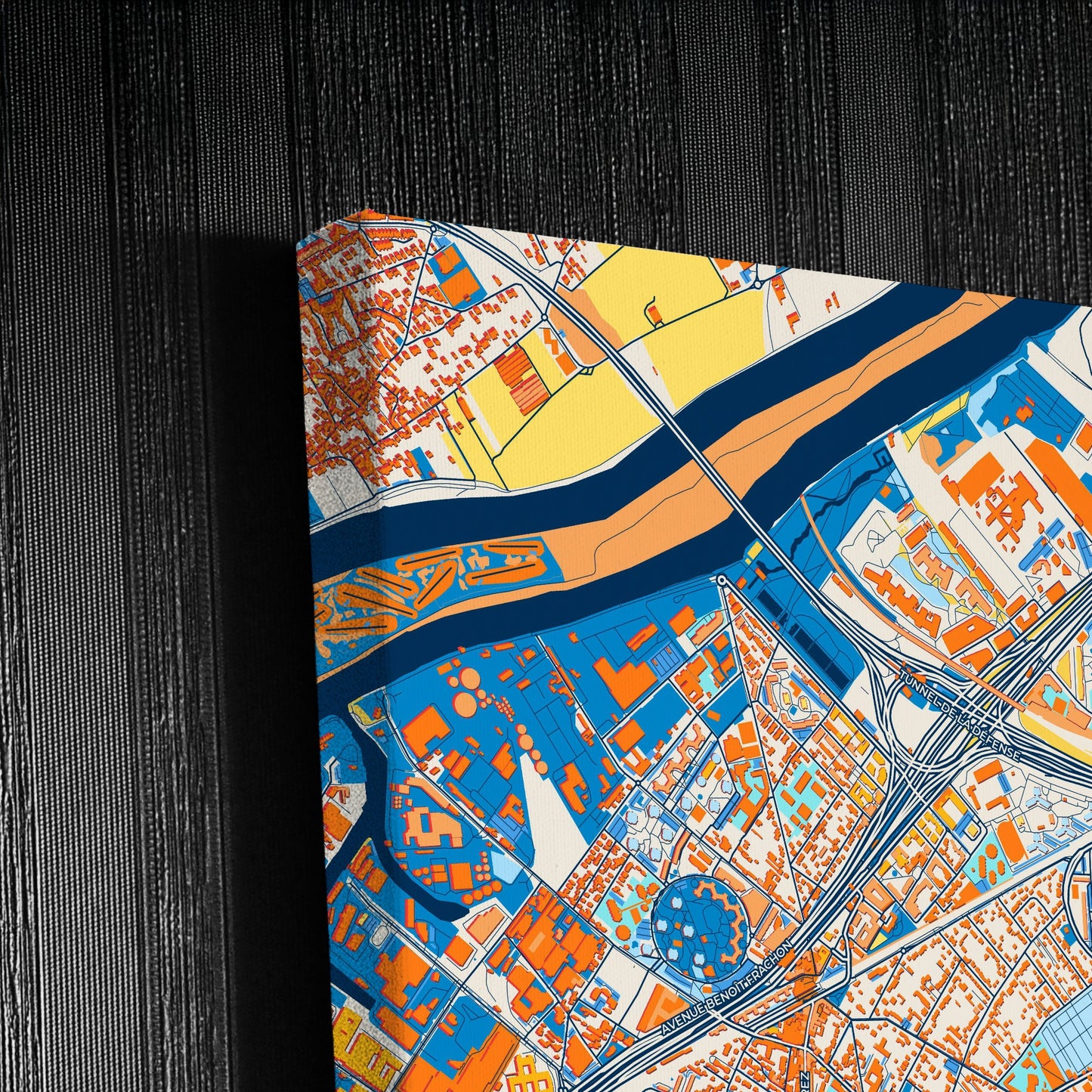 Nanterre France Colorful City Map Canvas Print Detail