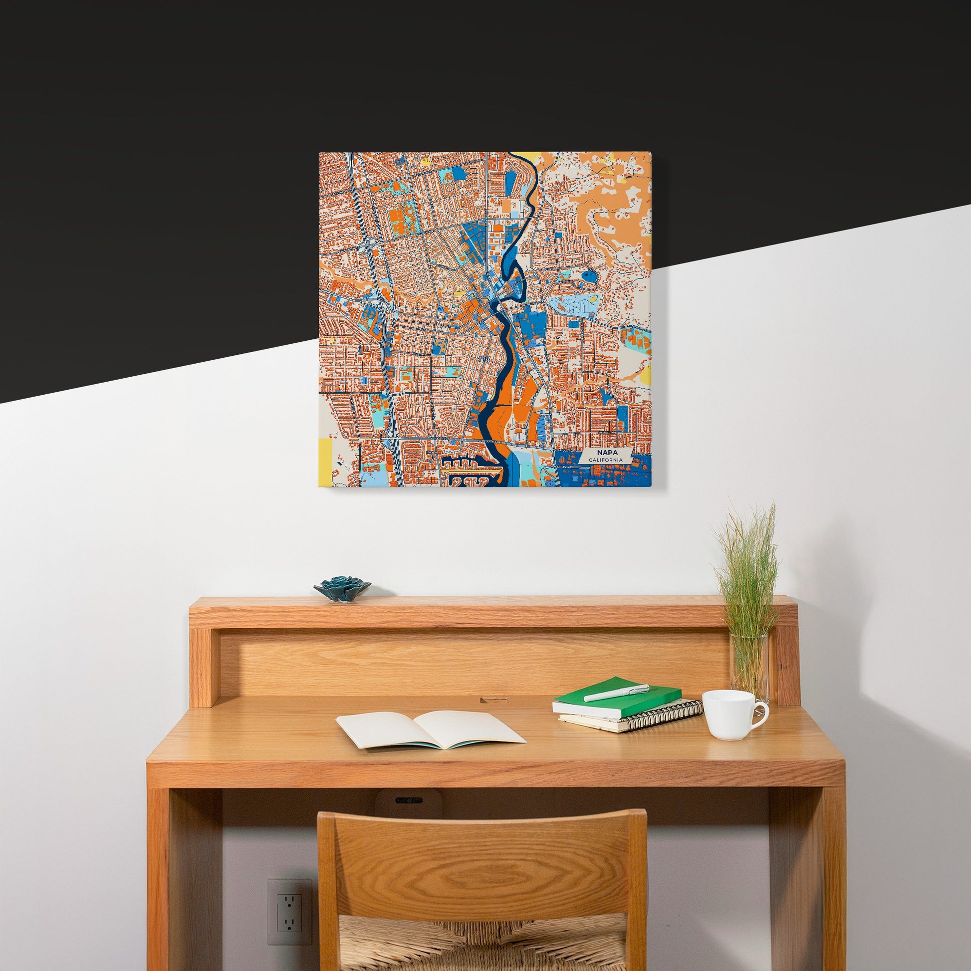 Napa California Colorful City Map Canvas Print Scene