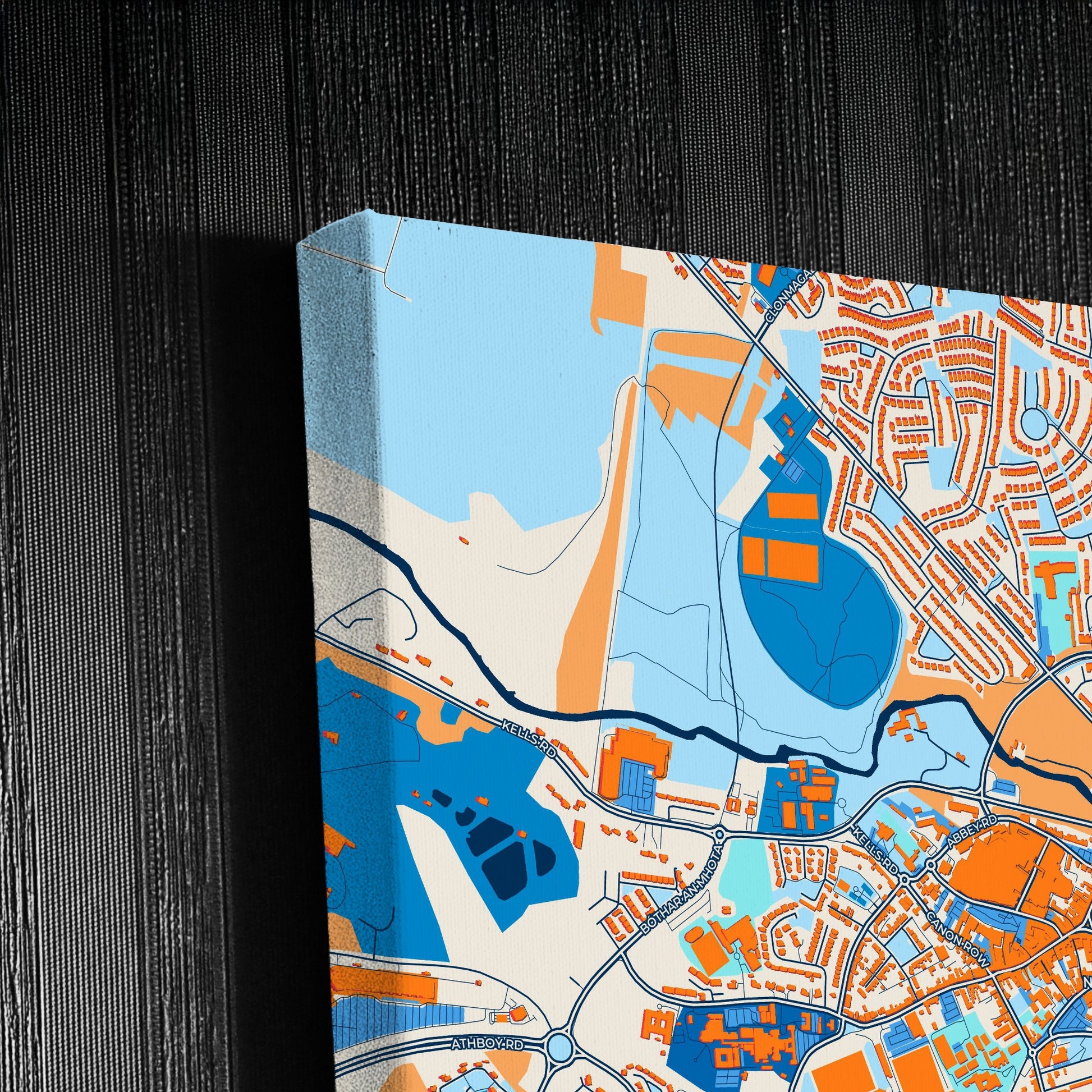 Navan Ireland Colorful City Map Canvas Print Detail