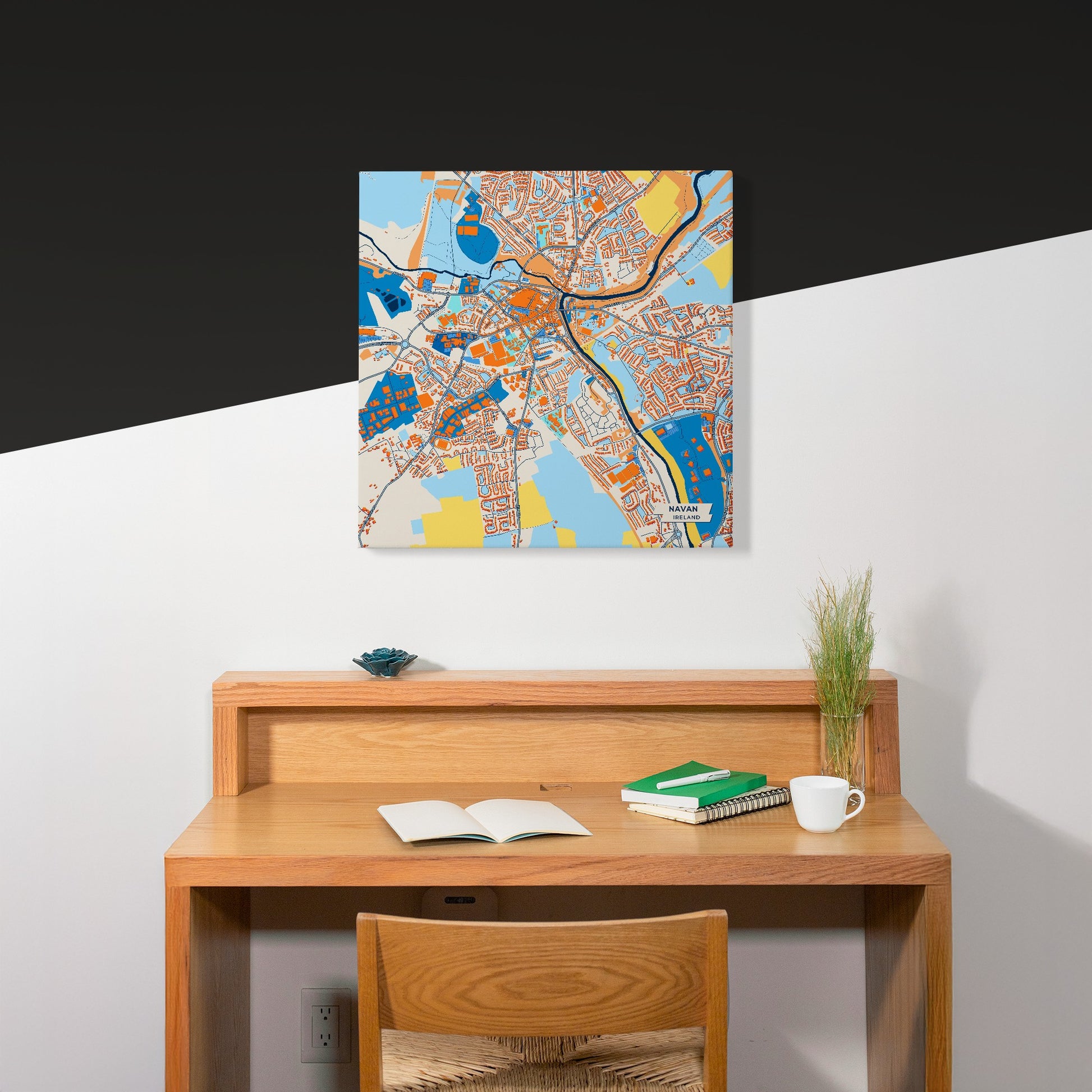 Navan Ireland Colorful City Map Canvas Print Scene