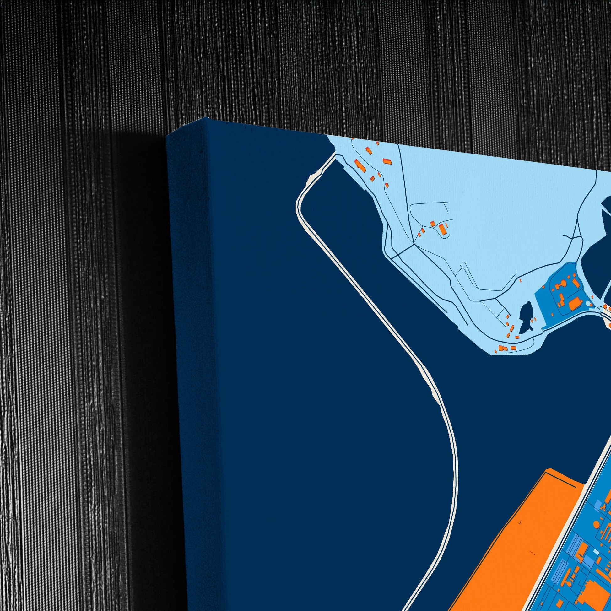 Năvodari Romania Colorful City Map Canvas Print Detail