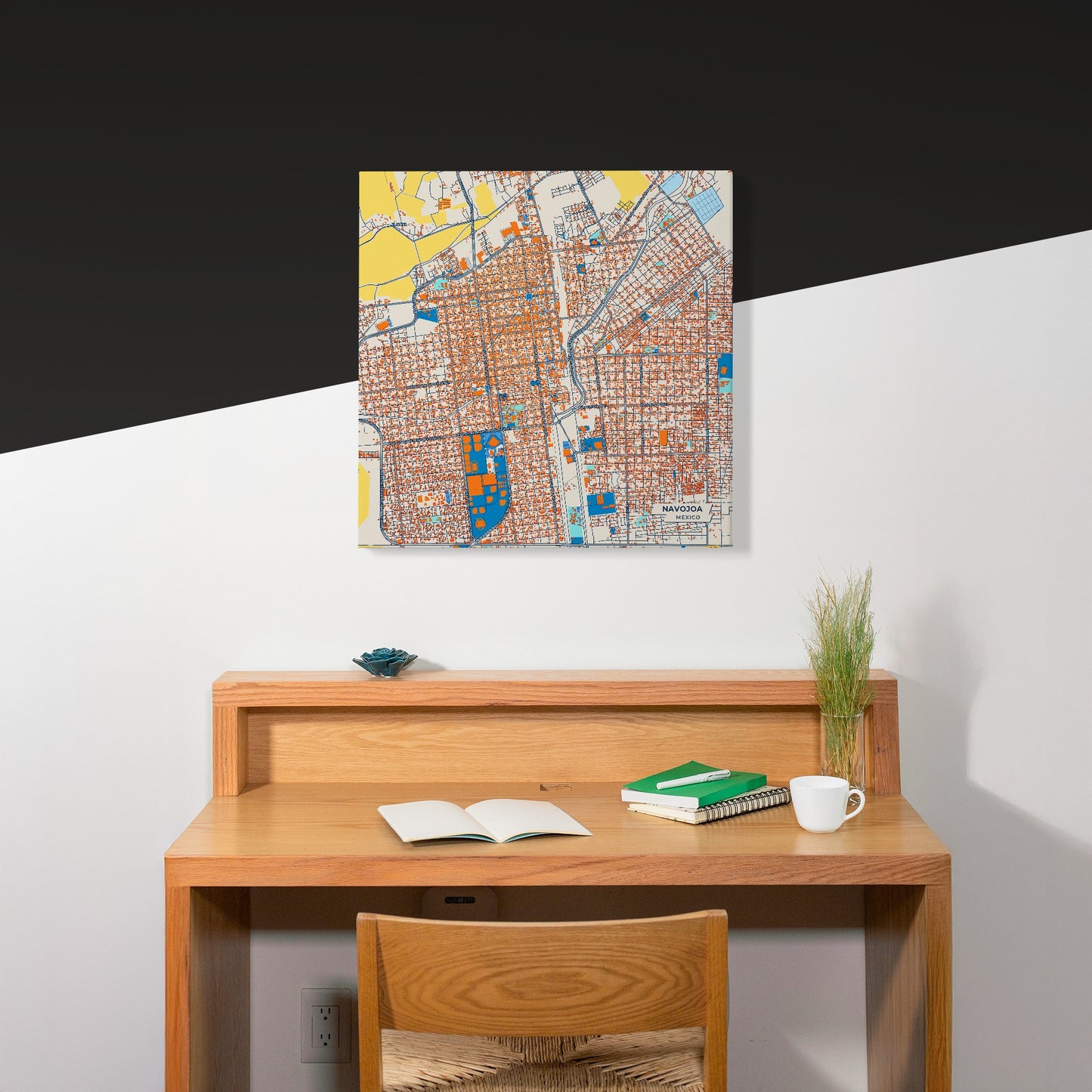 Navojoa Mexico Colorful City Map Canvas Print Scene