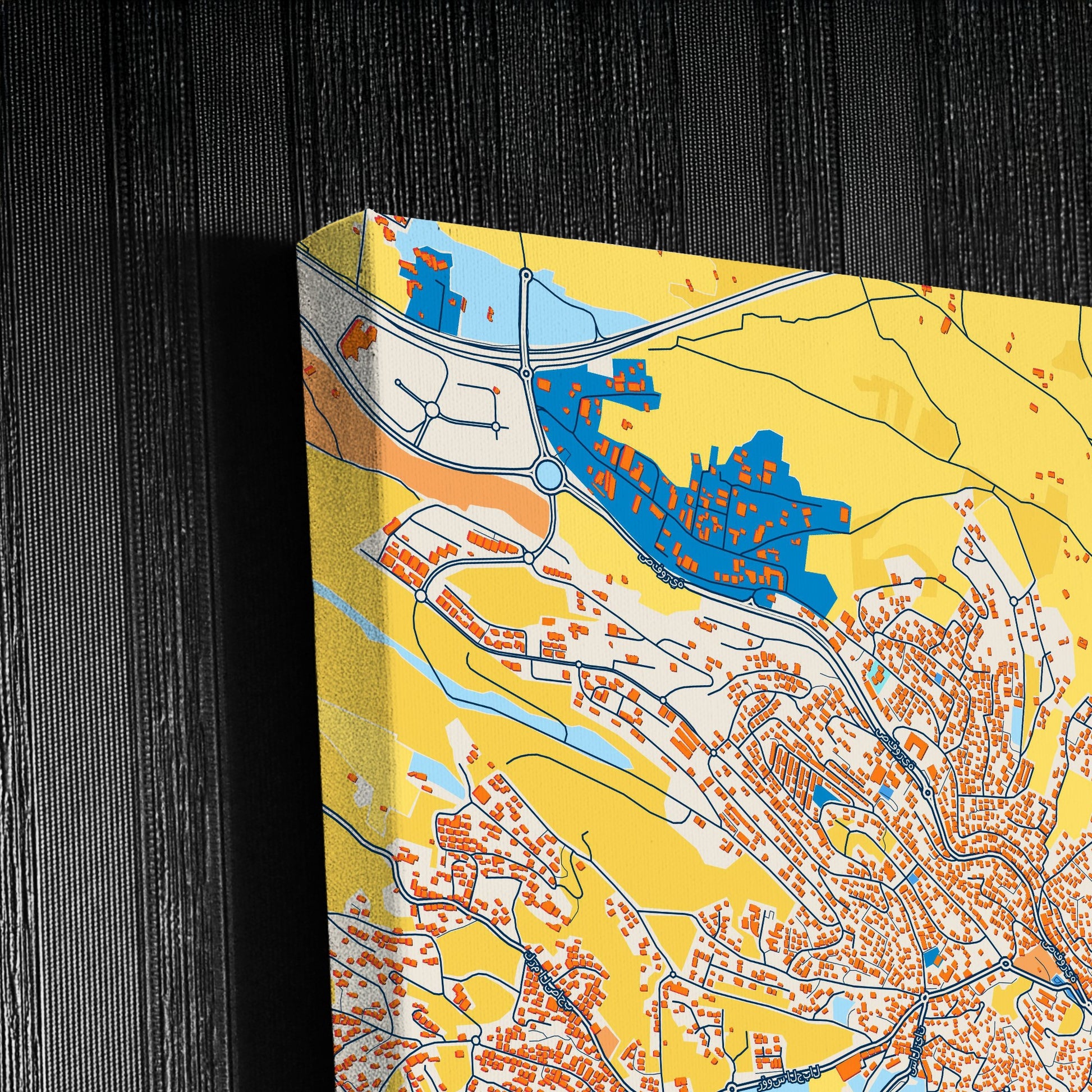 Nazareth Israel Colorful City Map Canvas Print Detail