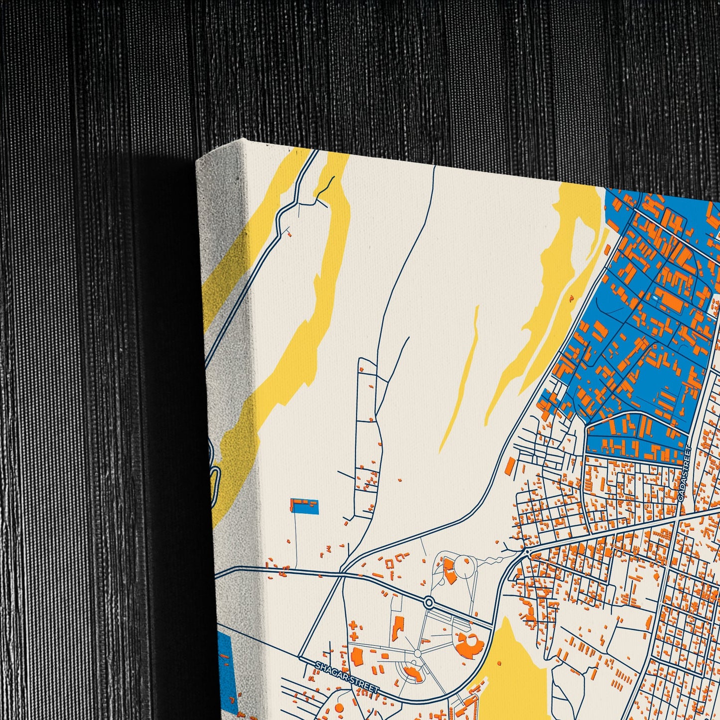 Nazret Ethiopia Colorful City Map Canvas Print Detail