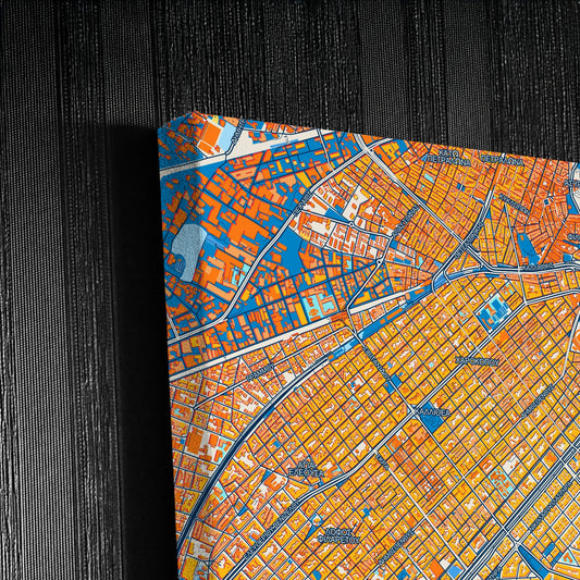 Νεα Σμυρνη Greece Colorful City Map Canvas Print Detail