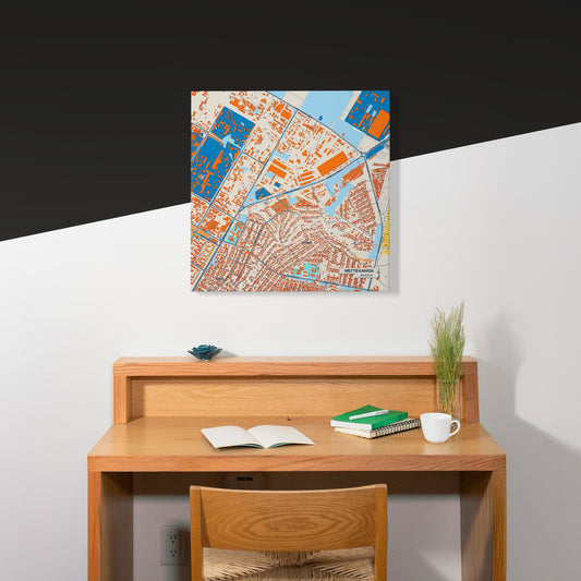 Нефтекамск Russia Colorful City Map Canvas Print Scene