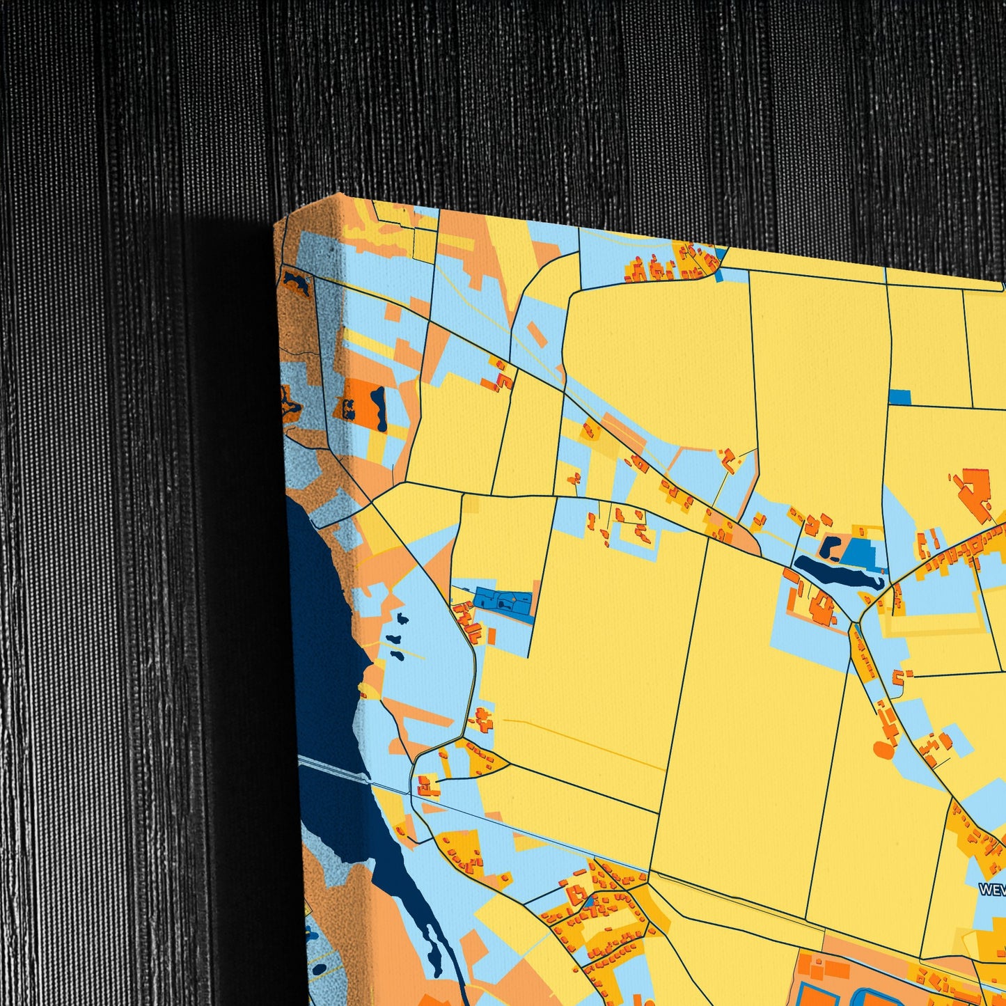 Nettetal Germany Colorful City Map Canvas Print Detail