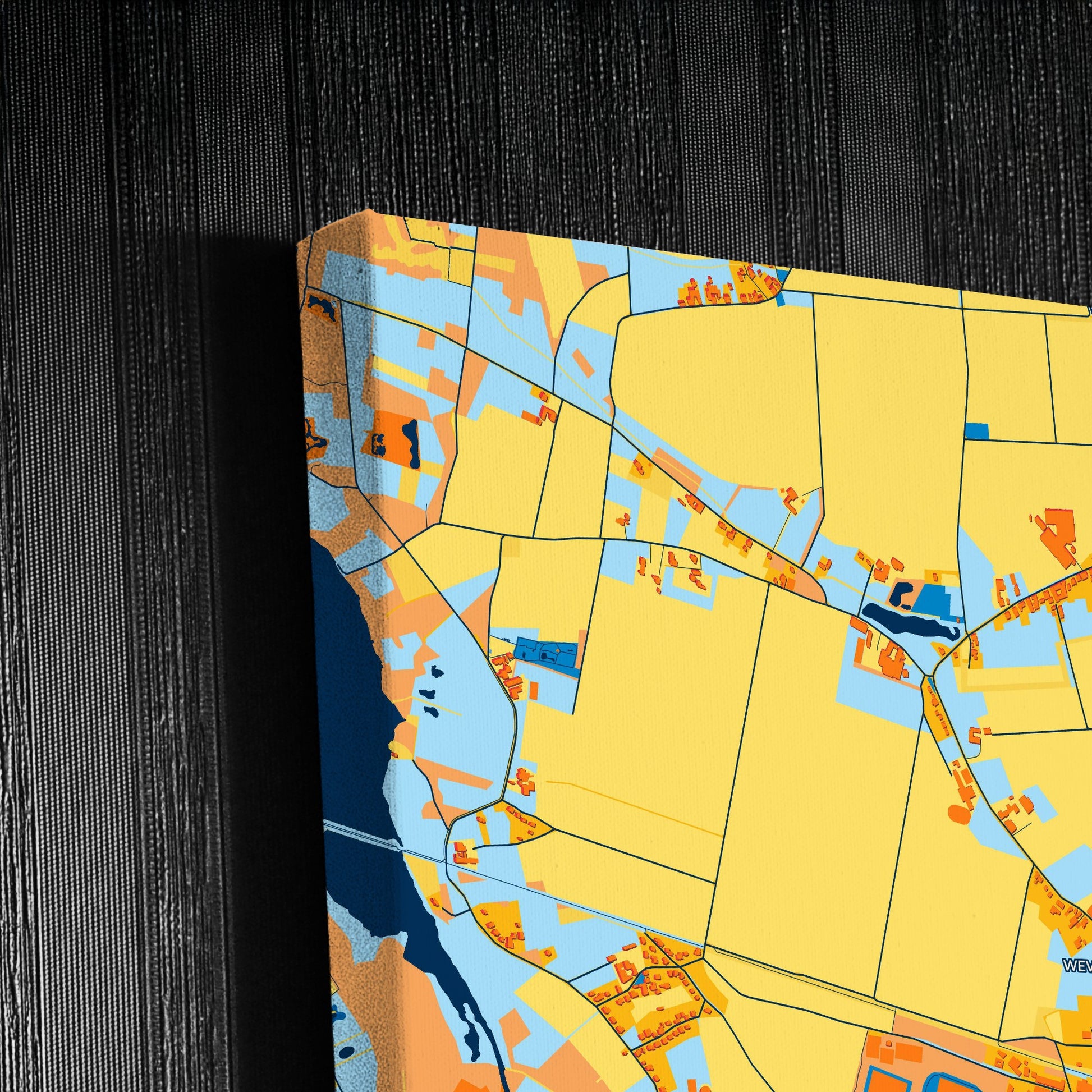 Nettetal Germany Colorful City Map Canvas Print Detail