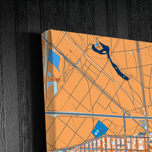 Neu-Isenburg Germany Colorful City Map Canvas Print Detail