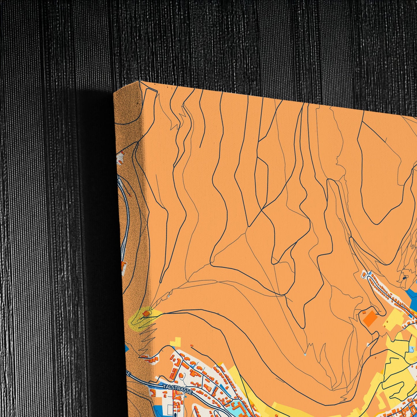 Neustadt An Der Weinstrasse Germany Colorful City Map Canvas Print Detail