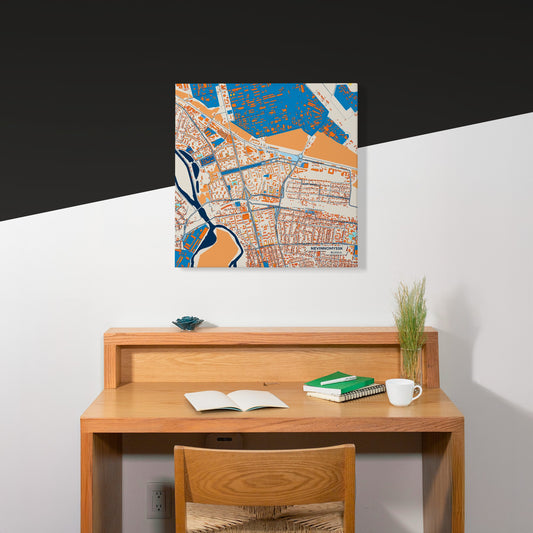 Невинномысск Russia Colorful City Map Canvas Print Scene