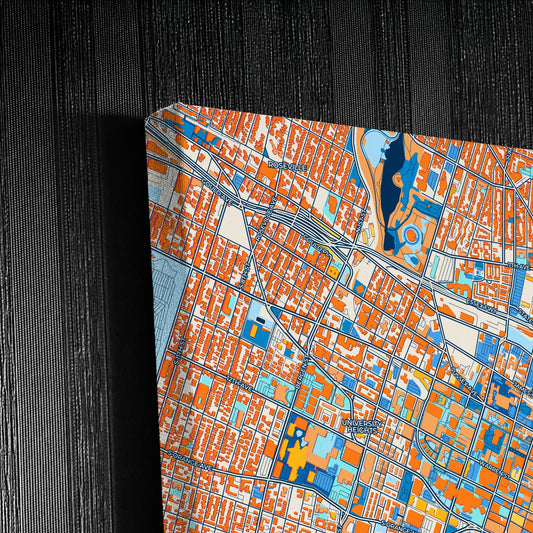 Newark New Jersey Colorful City Map Canvas Print Detail