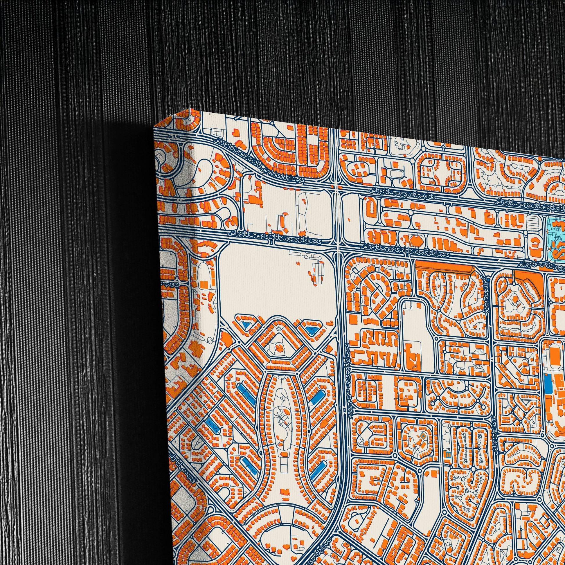 New Cairo Egypt Colorful City Map Canvas Print Detail