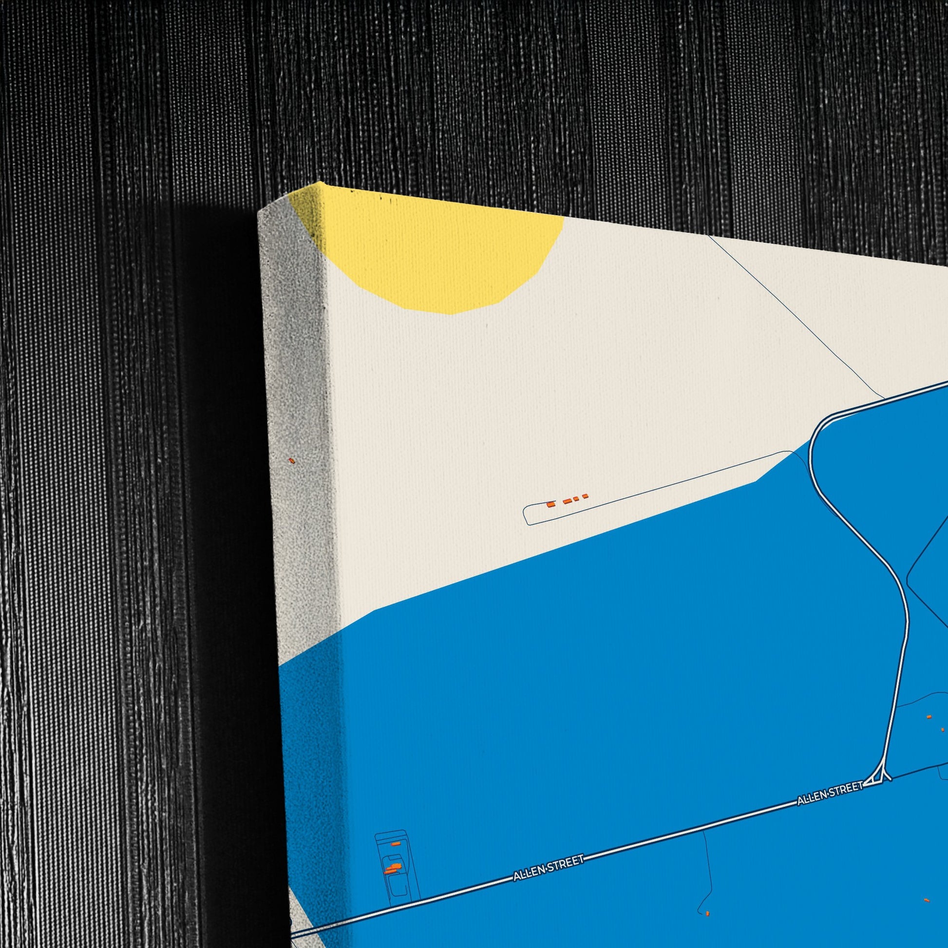 Newcastle South Africa Colorful City Map Canvas Print Detail