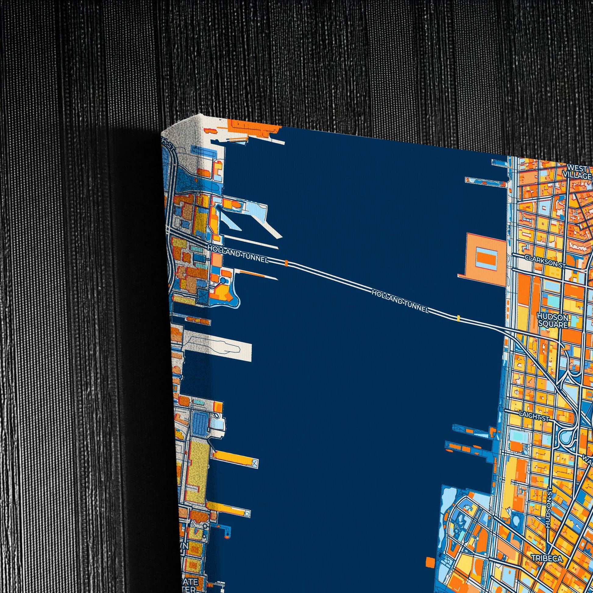 New York City United States Colorful City Map Canvas Print Detail