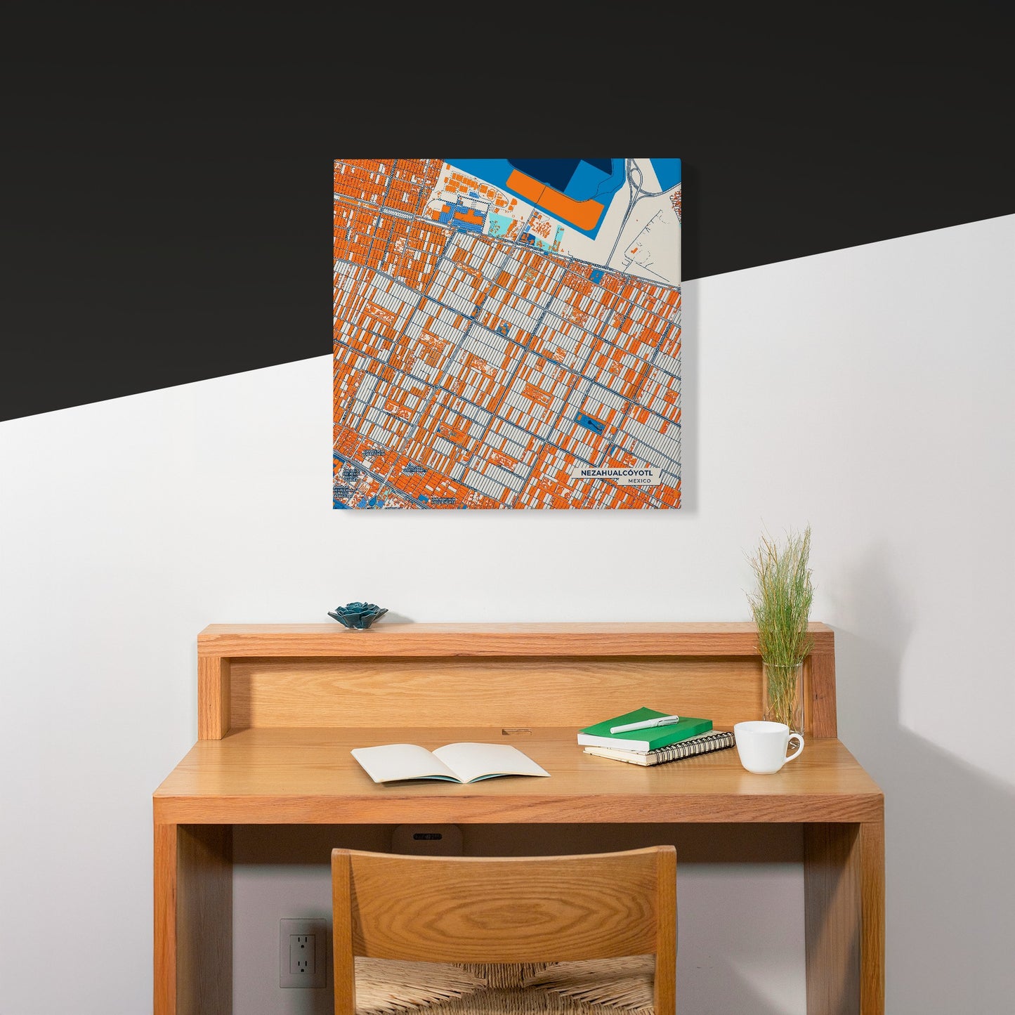 Nezahualcóyotl Mexico Colorful City Map Canvas Print Scene