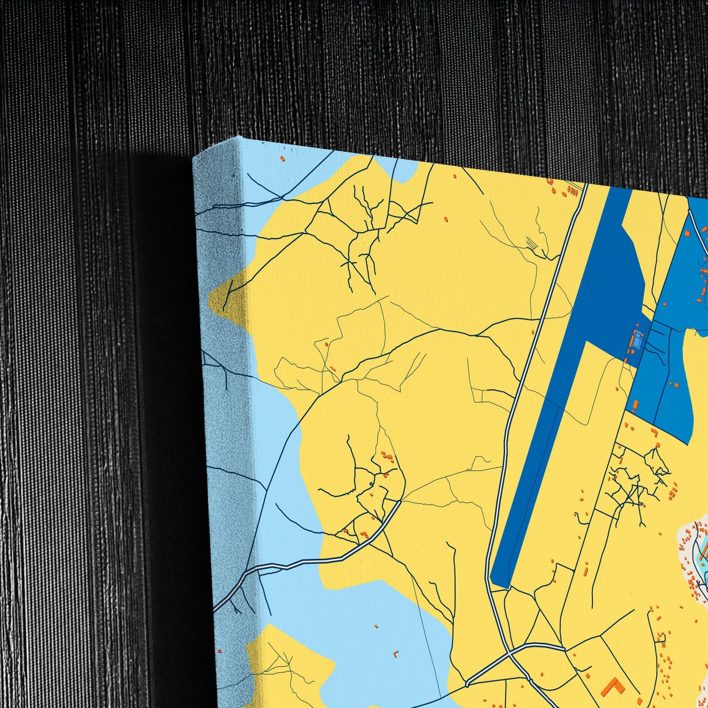 Ngaoundere Cameroon Colorful City Map Canvas Print Detail