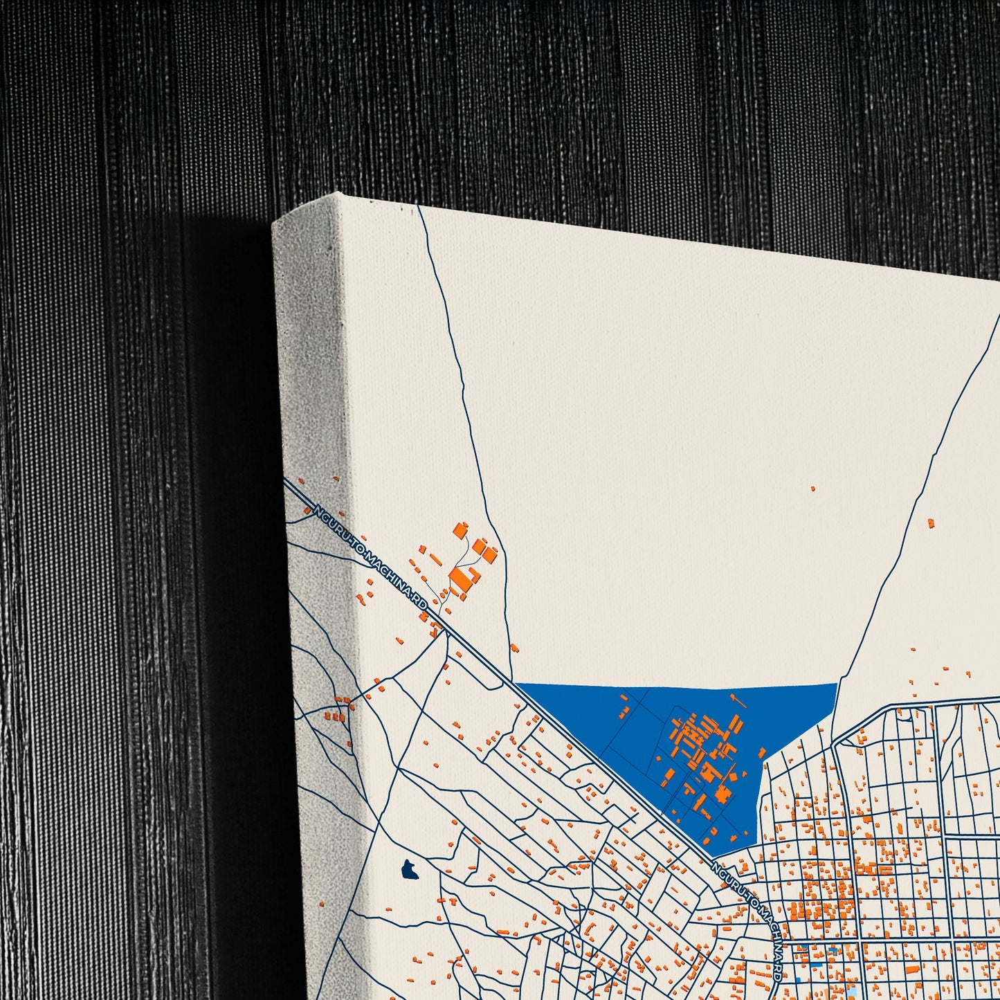 Nguru Nigeria Colorful City Map Canvas Print Detail