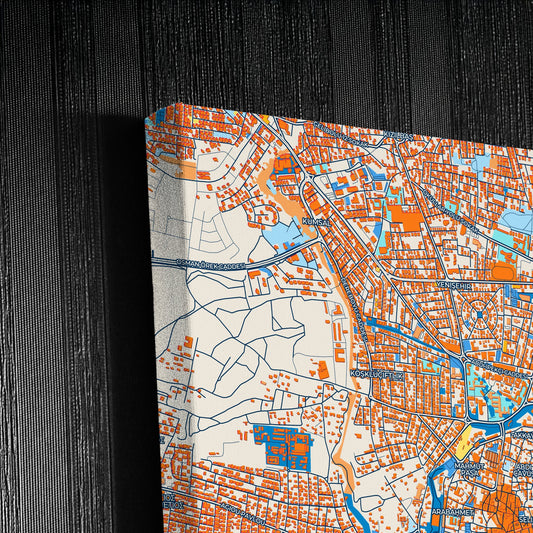 Nicosia   Cyprus Colorful City Map Canvas Print Detail