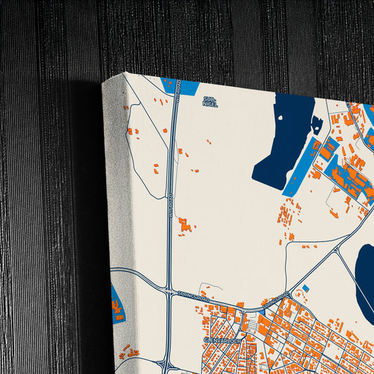 Nigel South Africa Colorful City Map Canvas Print Detail