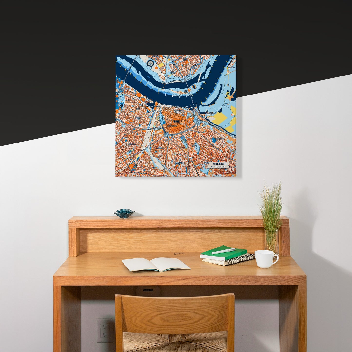 Nijmegen Netherlands Colorful City Map Canvas Print Scene