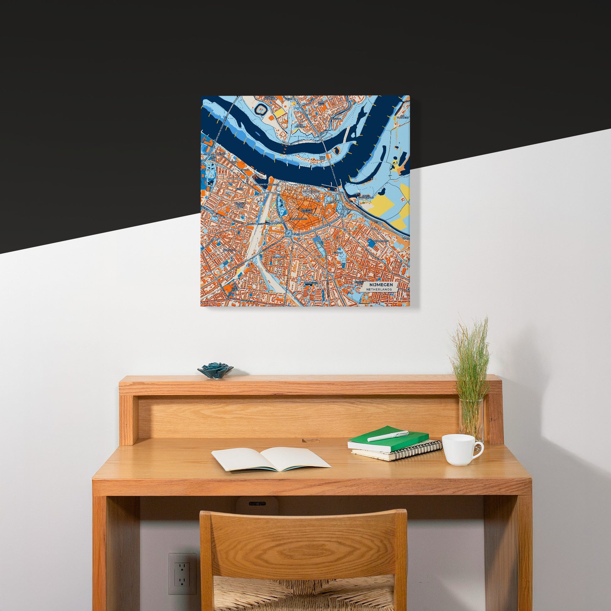 Nijmegen Netherlands Colorful City Map Canvas Print Scene