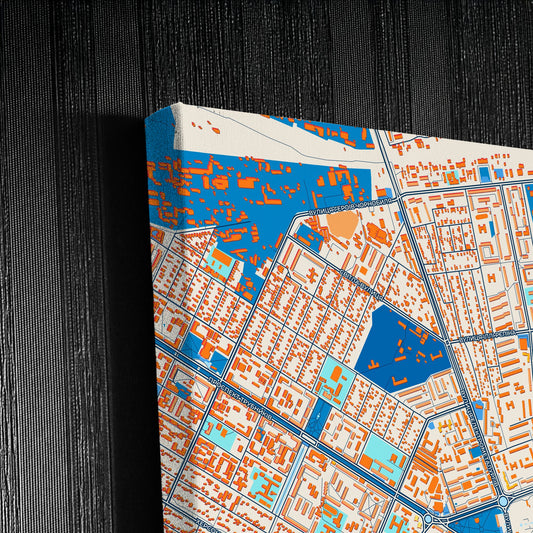 Нікопол Ukraine Colorful City Map Canvas Print Detail