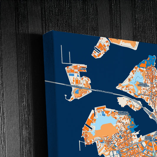 Niteroi Brazil Colorful City Map Canvas Print Detail